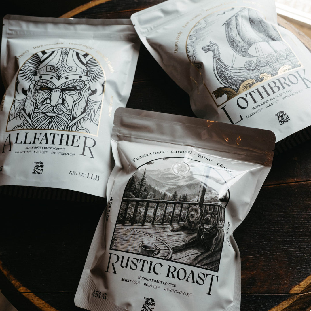 Three bag coffee bundle roasted in Fort Worth, Texas by Bee & Brew