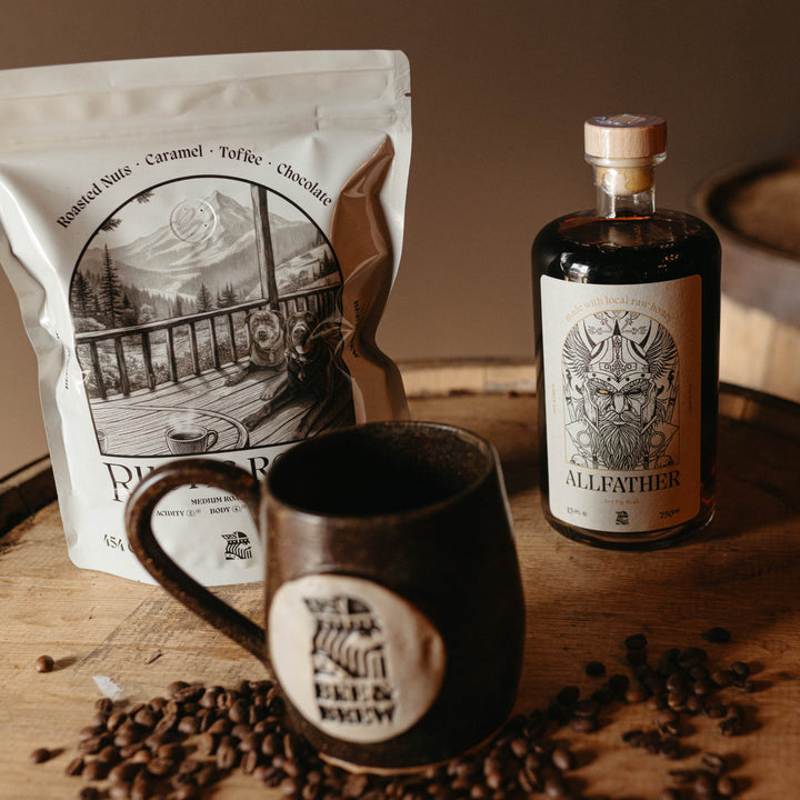 Dusk and Dawn coffee and mead gift set with Allfather Mead and Rustic Roast