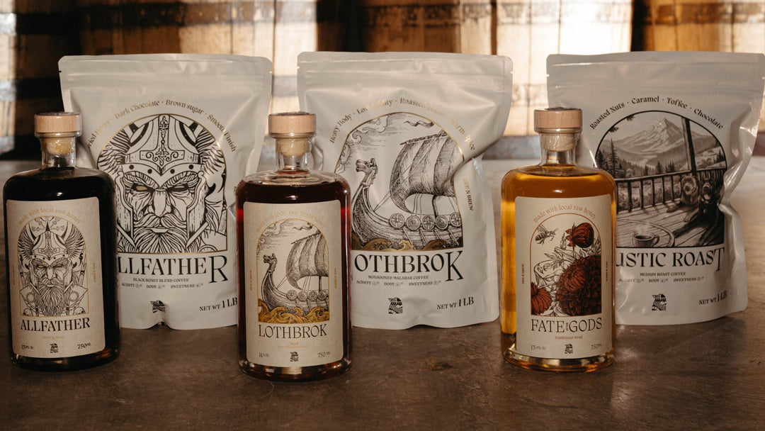 Valhalla Lothbrok Edition coffee and mead gift set from Bee & Brew Fort Worth